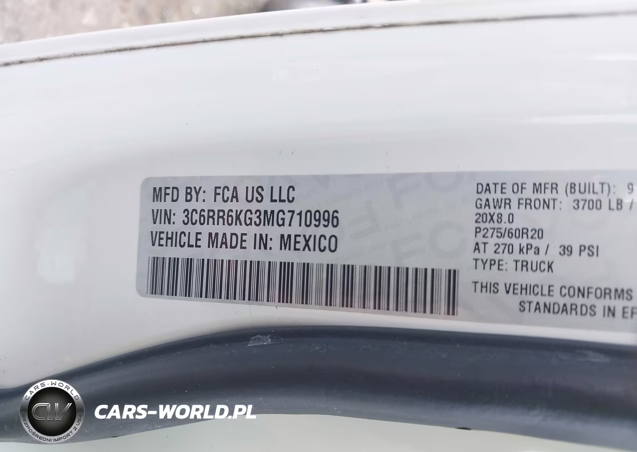 2021 Ram 1500 Classic Tradesman 4X2 5'7 Box VIN:3C6RR6KG3MG710996 - 9