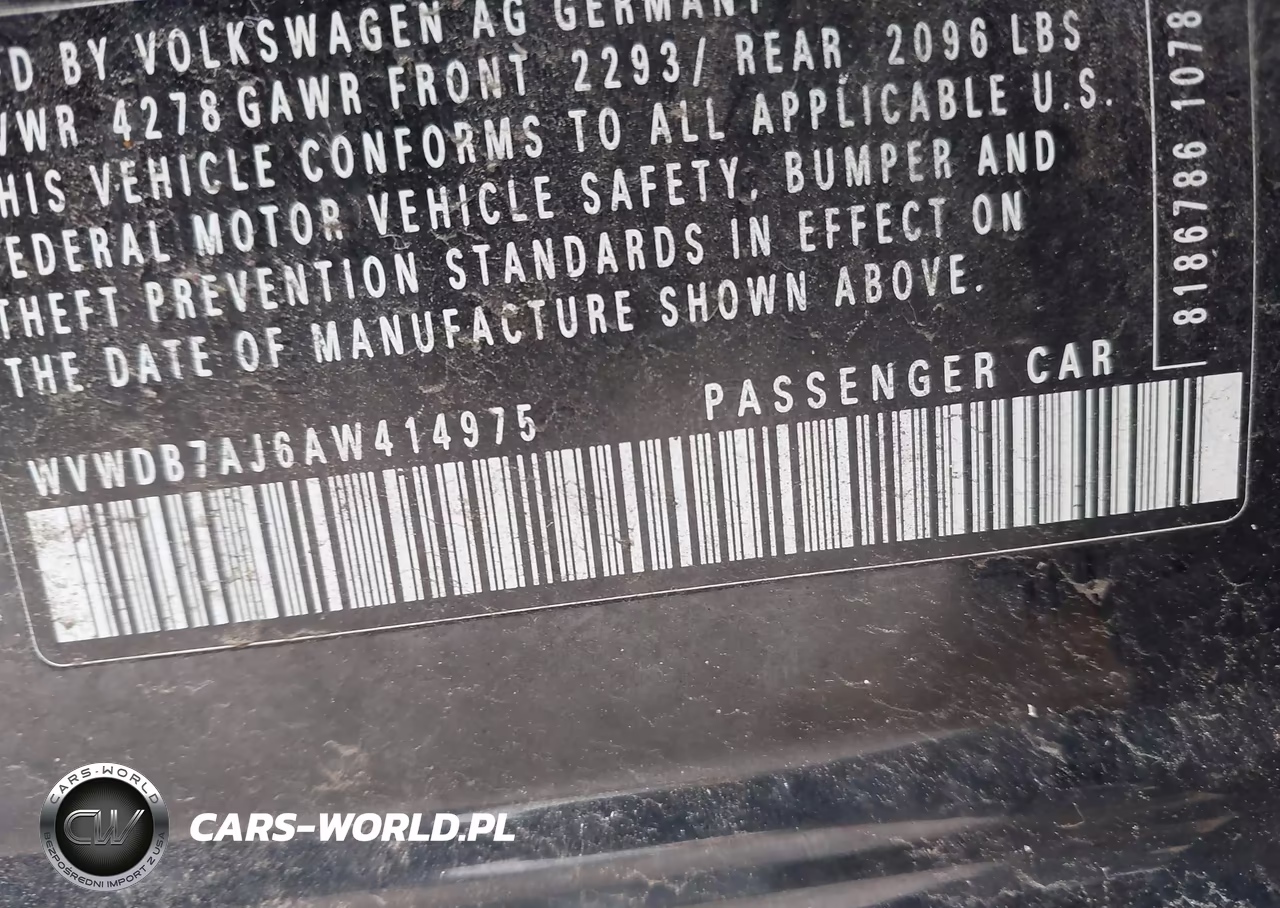 2010 Volkswagen Golf 4-Door VIN:WVWDB7AJ6AW414975 - 9