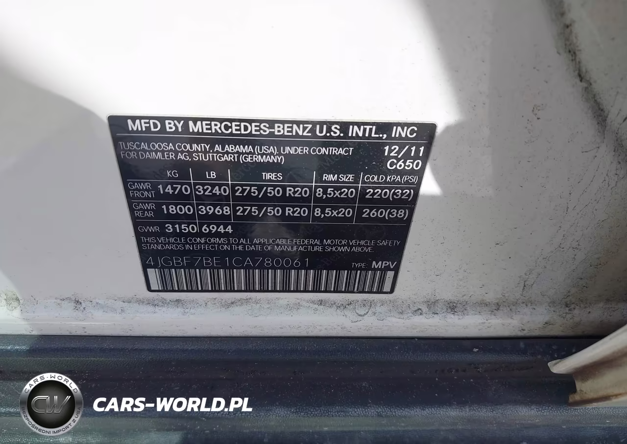 2012 Mercedes-Benz Gl 450 4Matic VIN:4JGBF7BE1CA780061 - 9
