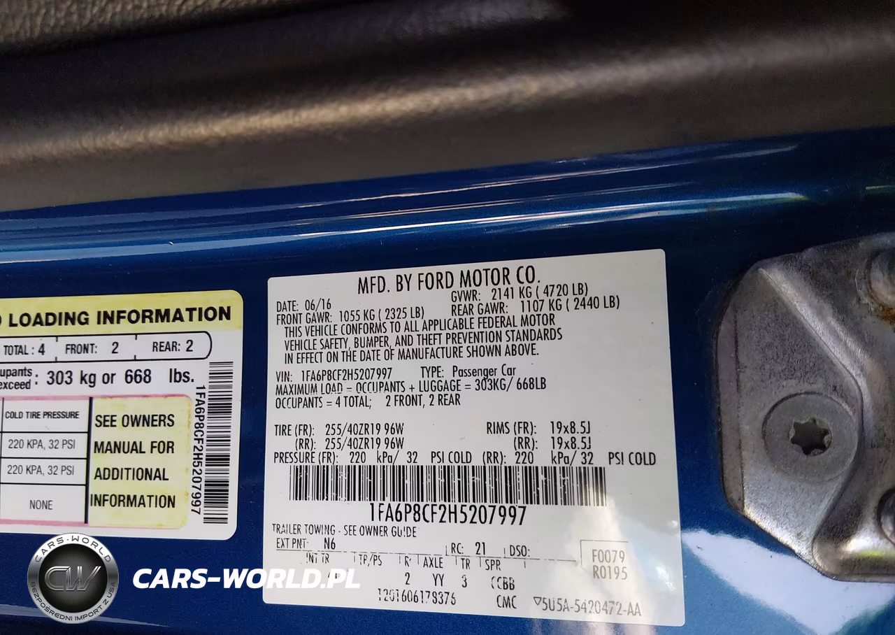 2017 Ford Mustang Gt Premium VIN:1FA6P8CF2H5207997 - 9
