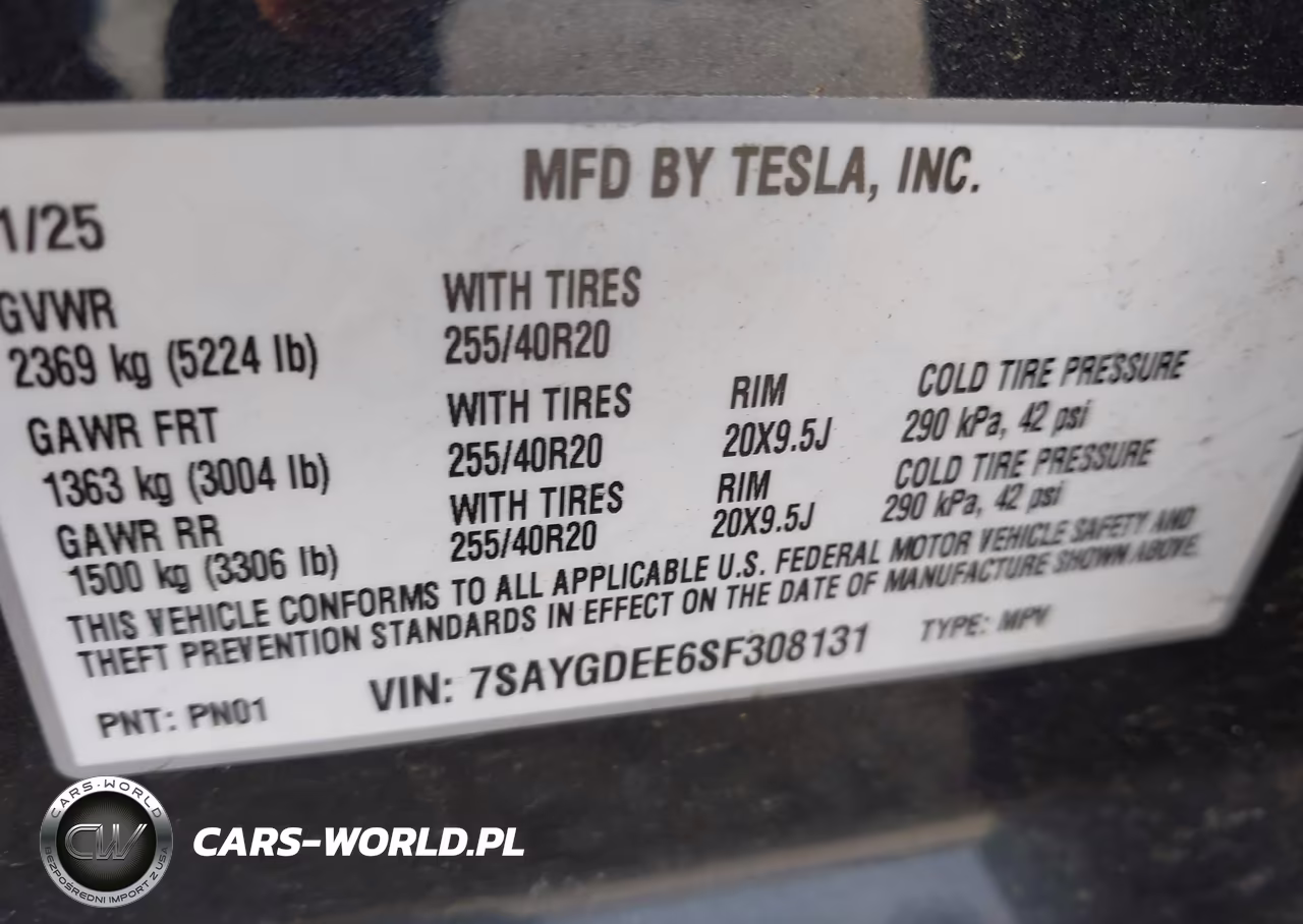 2025 Tesla Model Y Long Range Dual Motor All-Wheel Drive VIN:7SAYGDEE6SF308131 - 9
