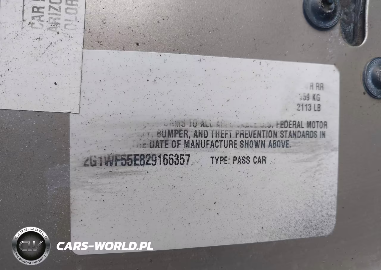 2002 Chevrolet Impala VIN:2G1WF55E829166357 - 9