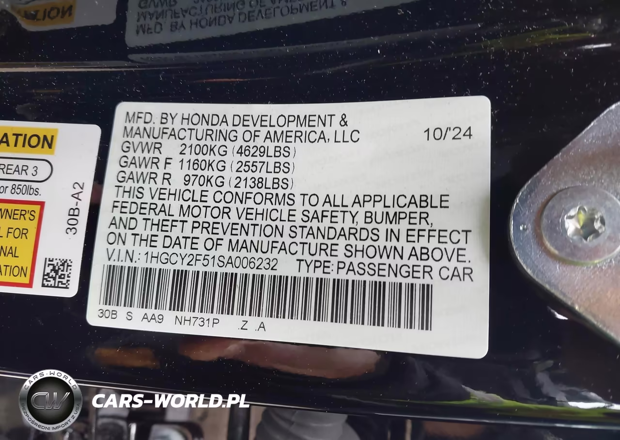 2025 Honda Accord Hybrid Sport VIN:1HGCY2F51SA006232 - 9