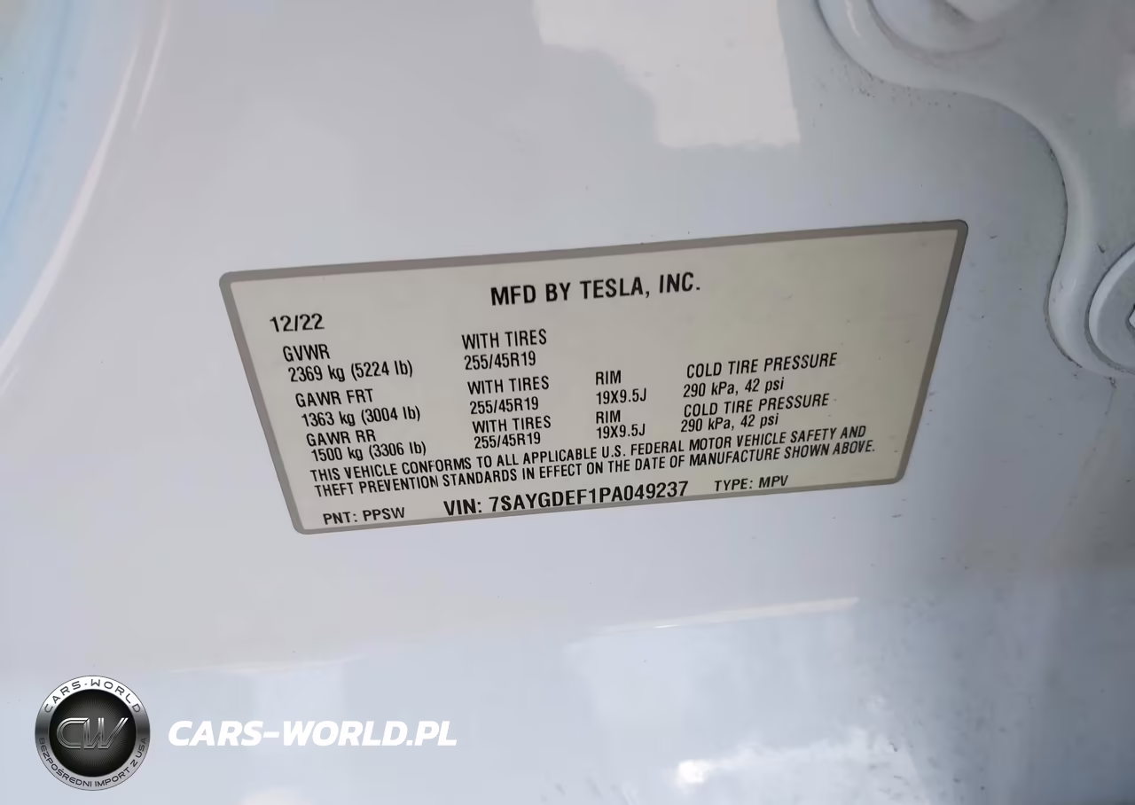 2023 Tesla Model Y Performance Dual Motor All-Wheel Drive VIN:7SAYGDEF1PA049237 - 9