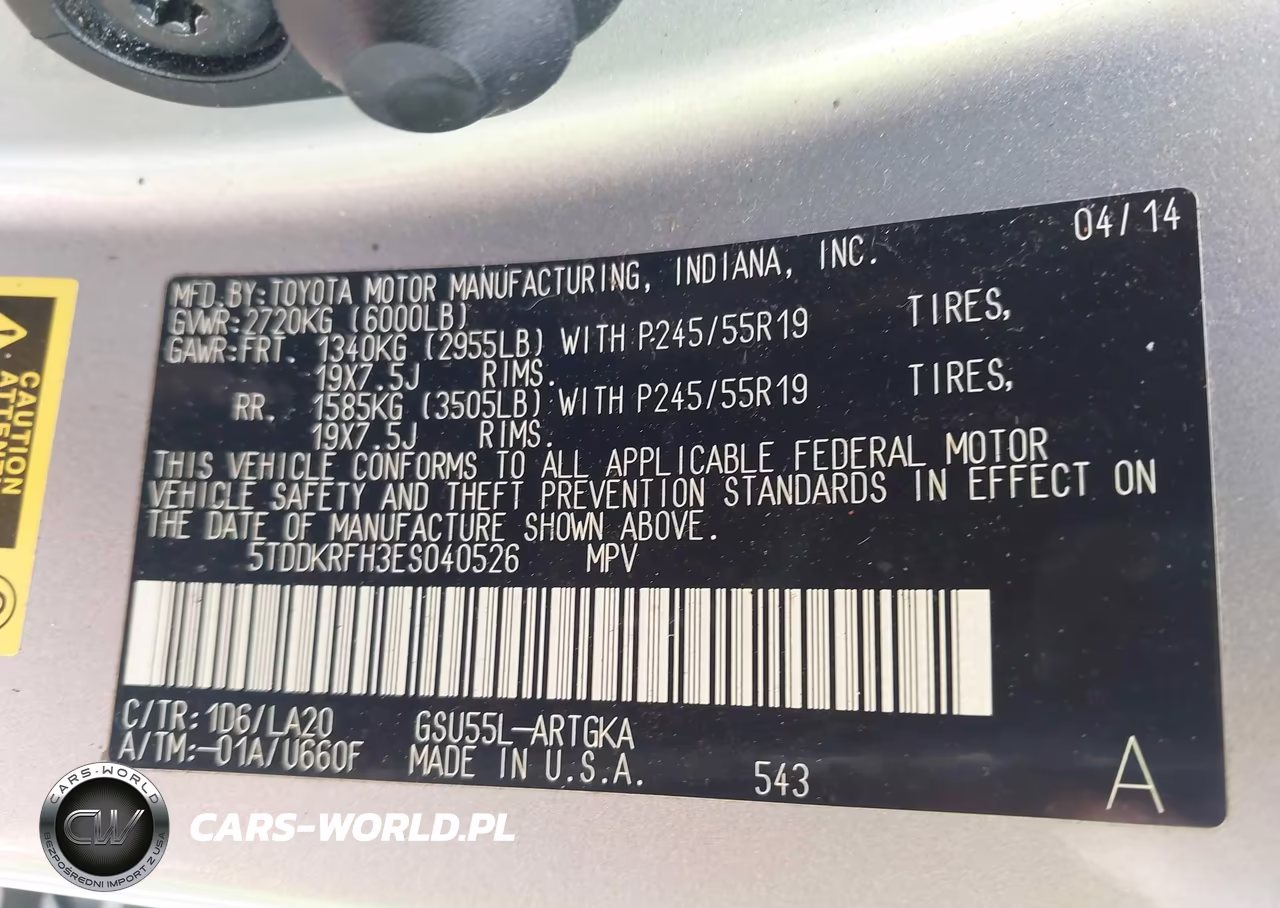 2014 Toyota Highlander Limited Platinum V6 VIN:5TDDKRFH3ES040526 - 9