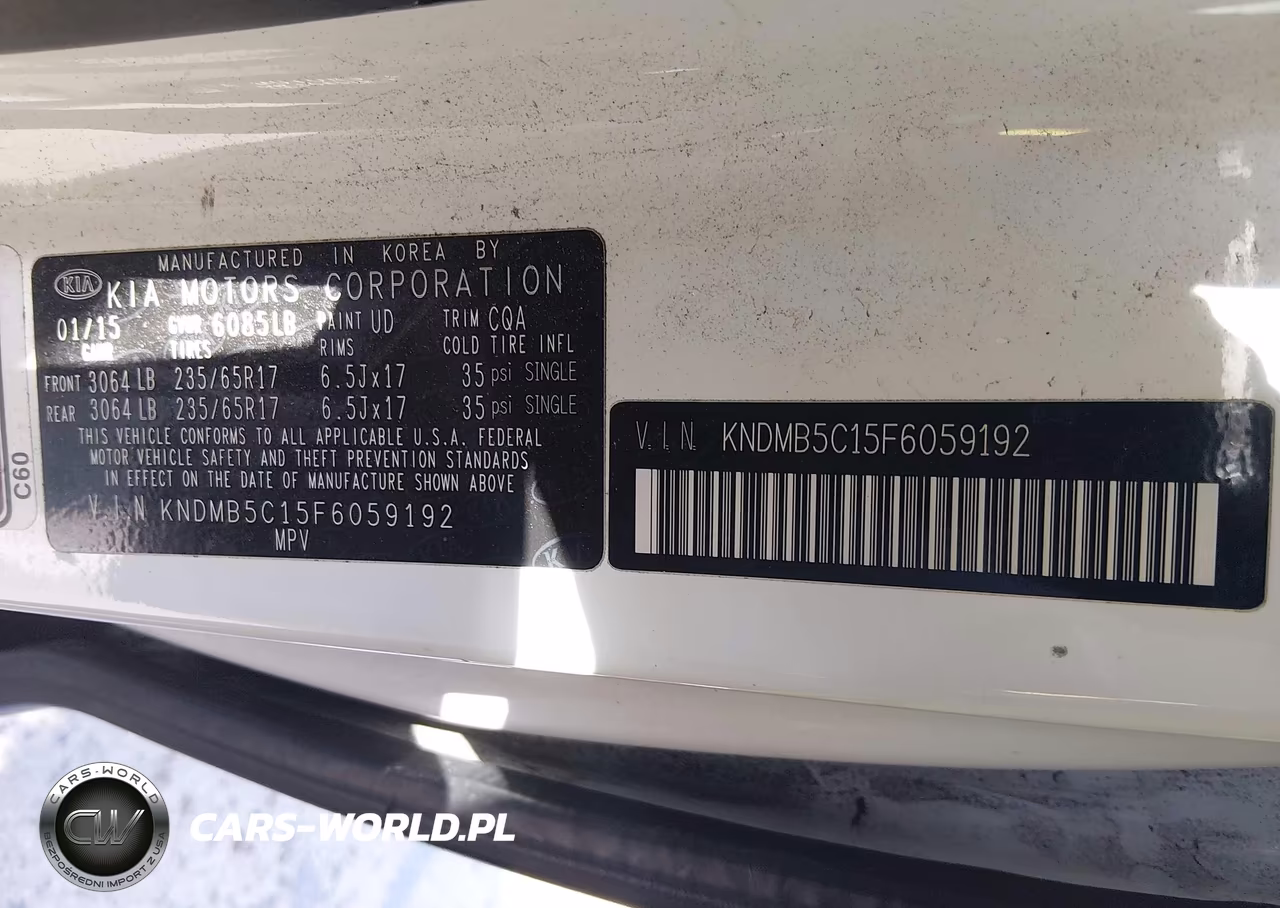 2015 Kia Sedona Lx VIN:KNDMB5C15F6059192 - 9