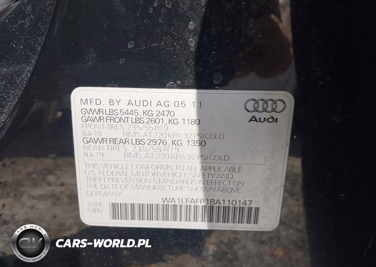 2011 Audi Q5 2.0T Premium VIN:WA1LFAFP1BA110147 - 9