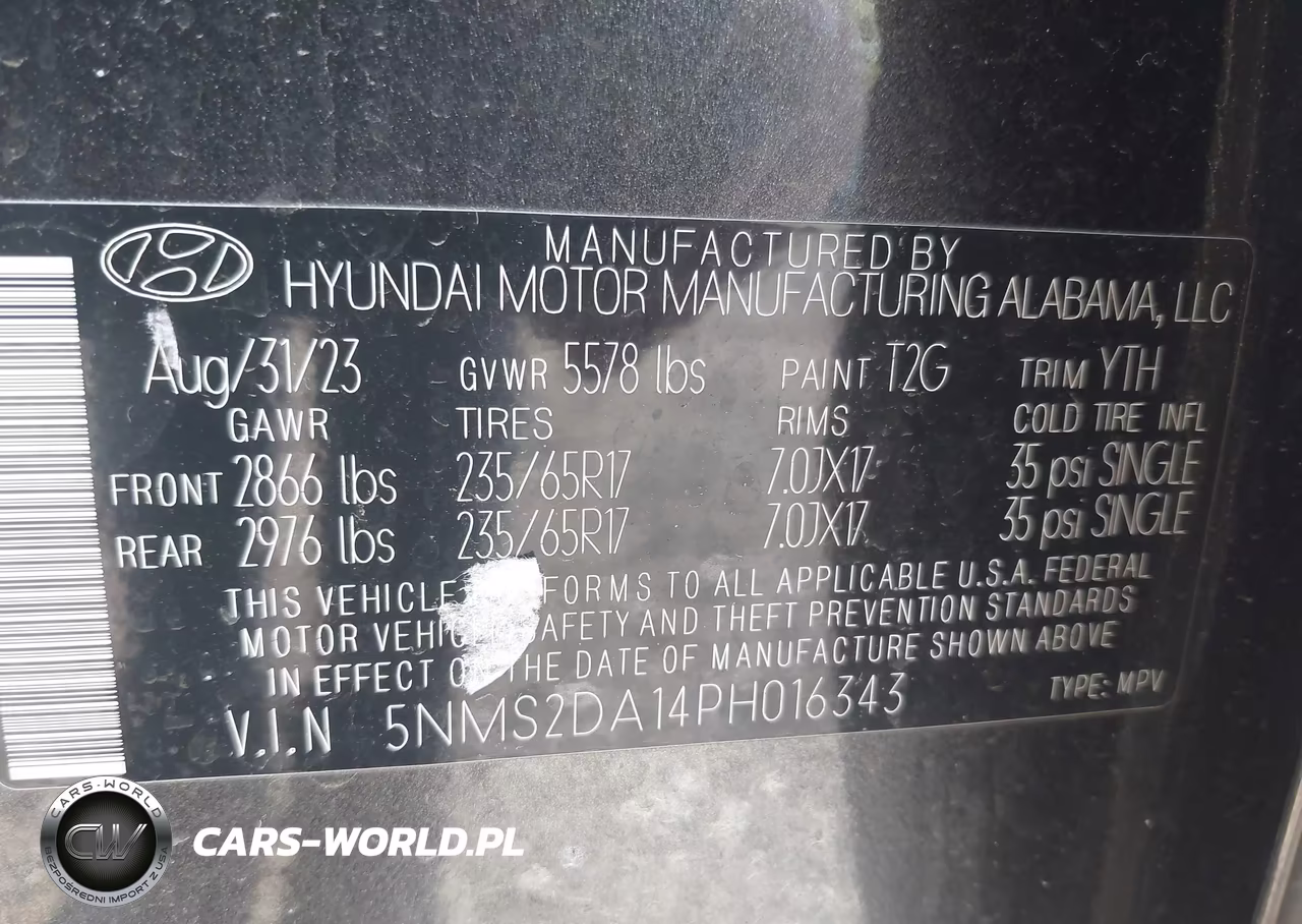 2023 Hyundai Santa Fe Hybrid Blue VIN:5NMS2DA14PH016343 - 9