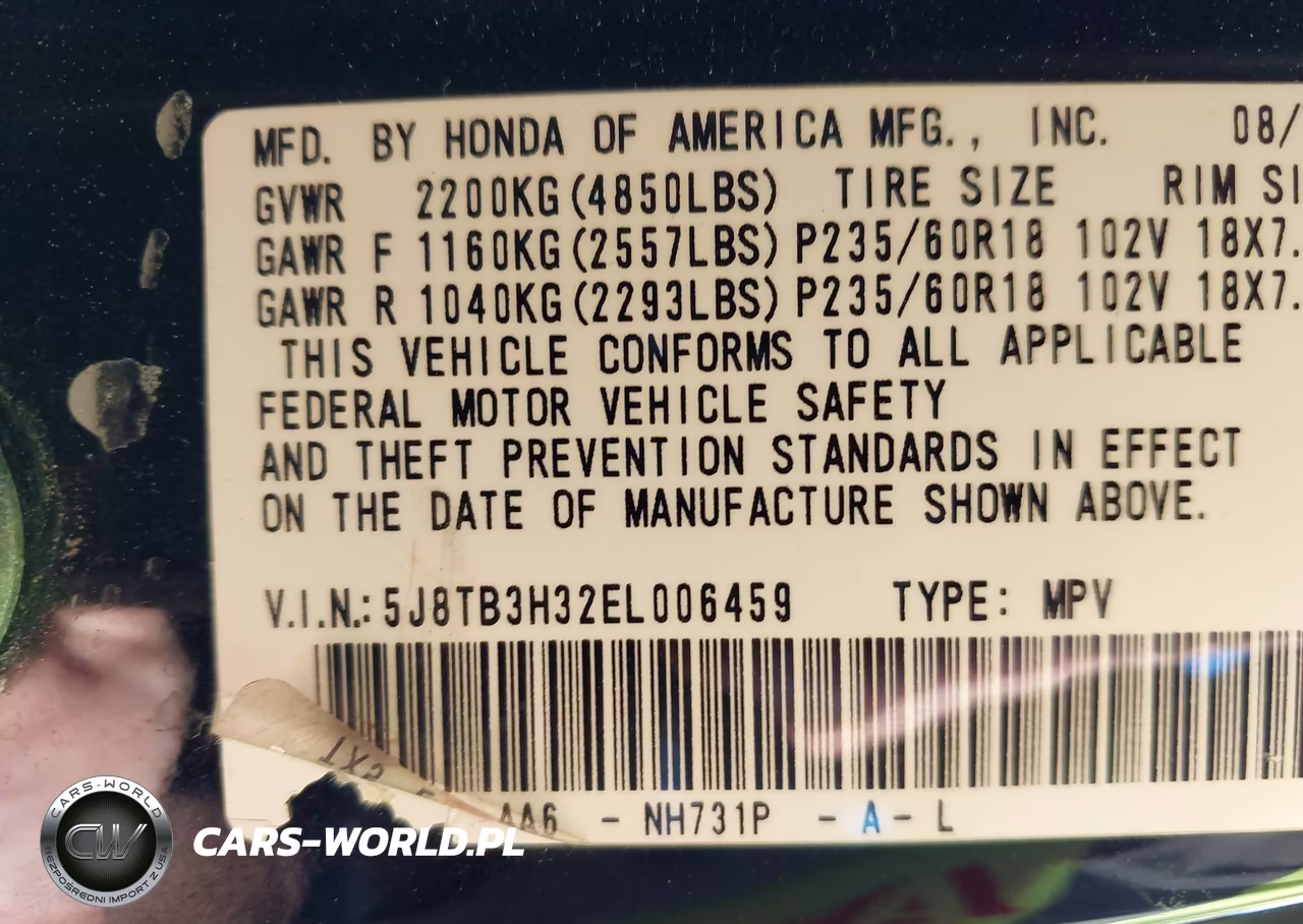 2014 Acura Rdx VIN:5J8TB3H32EL006459 - 9