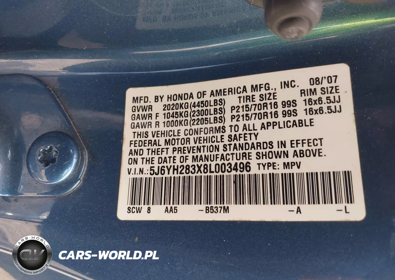 2008 Honda Element Lx VIN:5J6YH283X8L003496 - 9