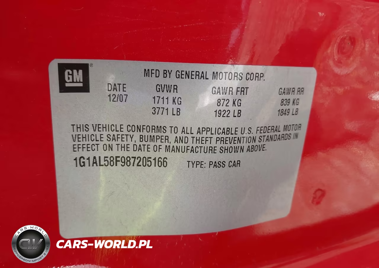 2008 Chevrolet Cobalt Lt VIN:1G1AL58F987205166 - 9