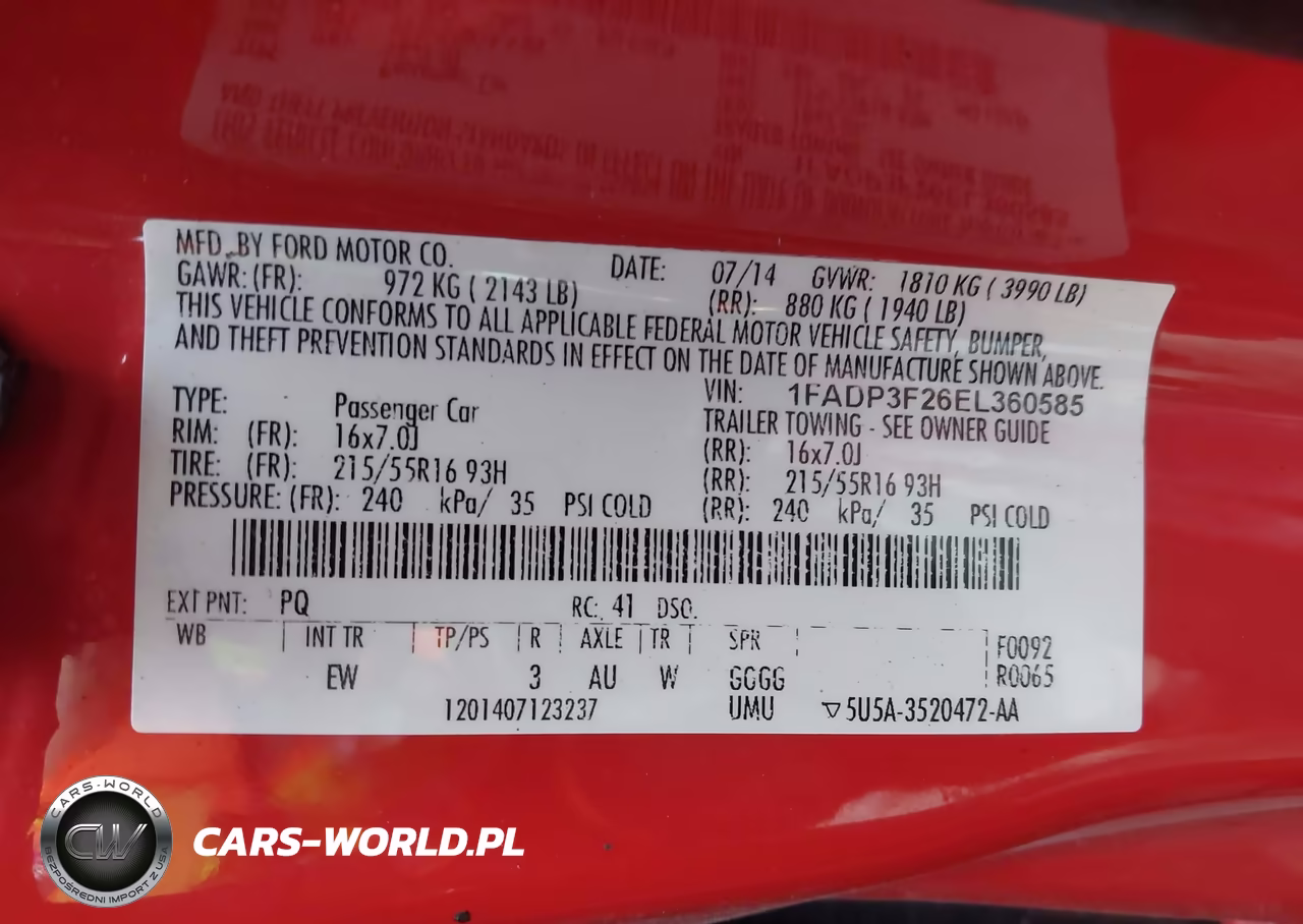 2014 Ford Focus Se VIN:1FADP3F26EL360585 - 9
