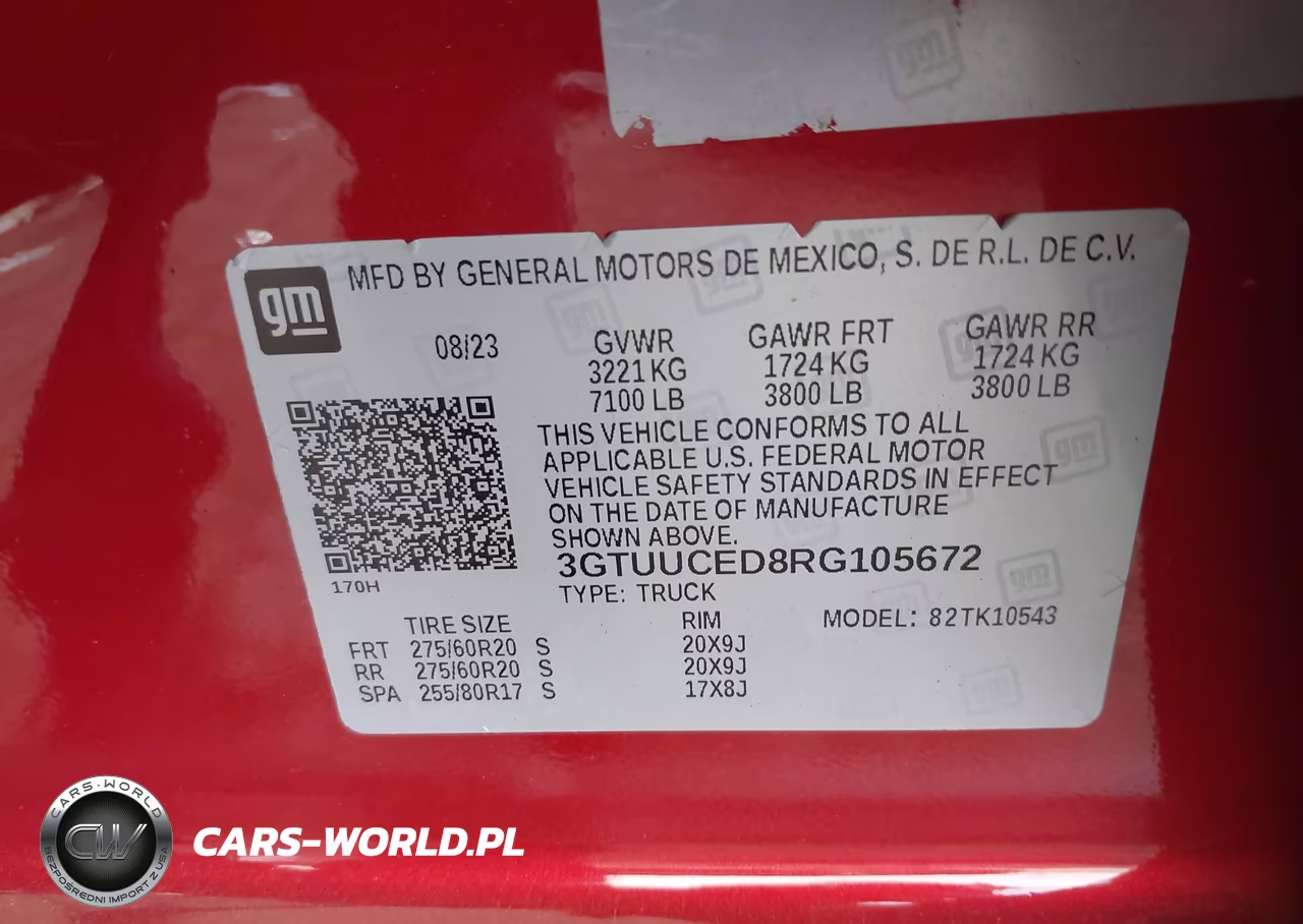 2024 GMC Sierra 1500 4Wd Short Box Elevation With 3Sb VIN:3GTUUCED8RG105672 - 9
