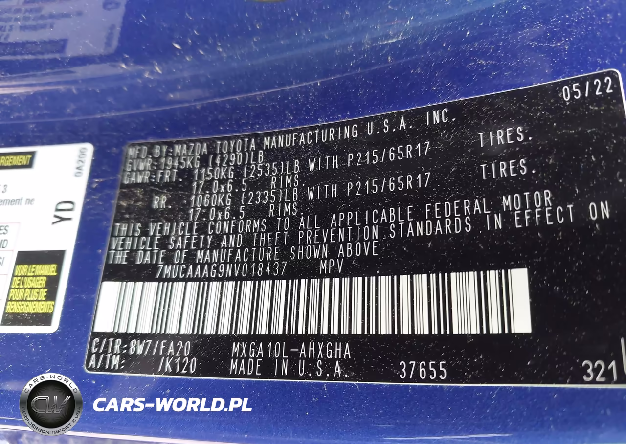 2022 Toyota Corolla Cross Le VIN:7MUCAAAG9NV018437 - 9