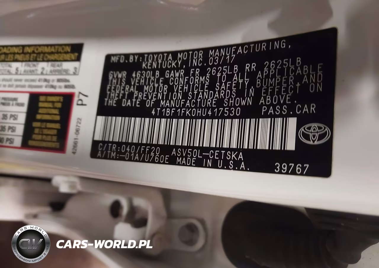 2017 Toyota Camry Se VIN:4T1BF1FK0HU417530 - 9