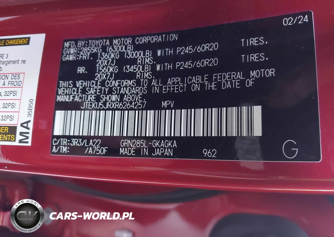 2024 Toyota 4Runner Limited VIN:JTEKU5JRXR6264257 - 9