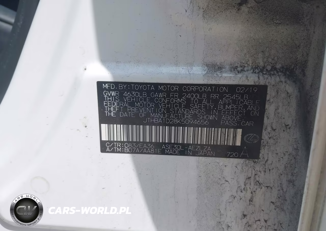 2019 Lexus Is 300 VIN:JTHBA1D28K5094656 - 9