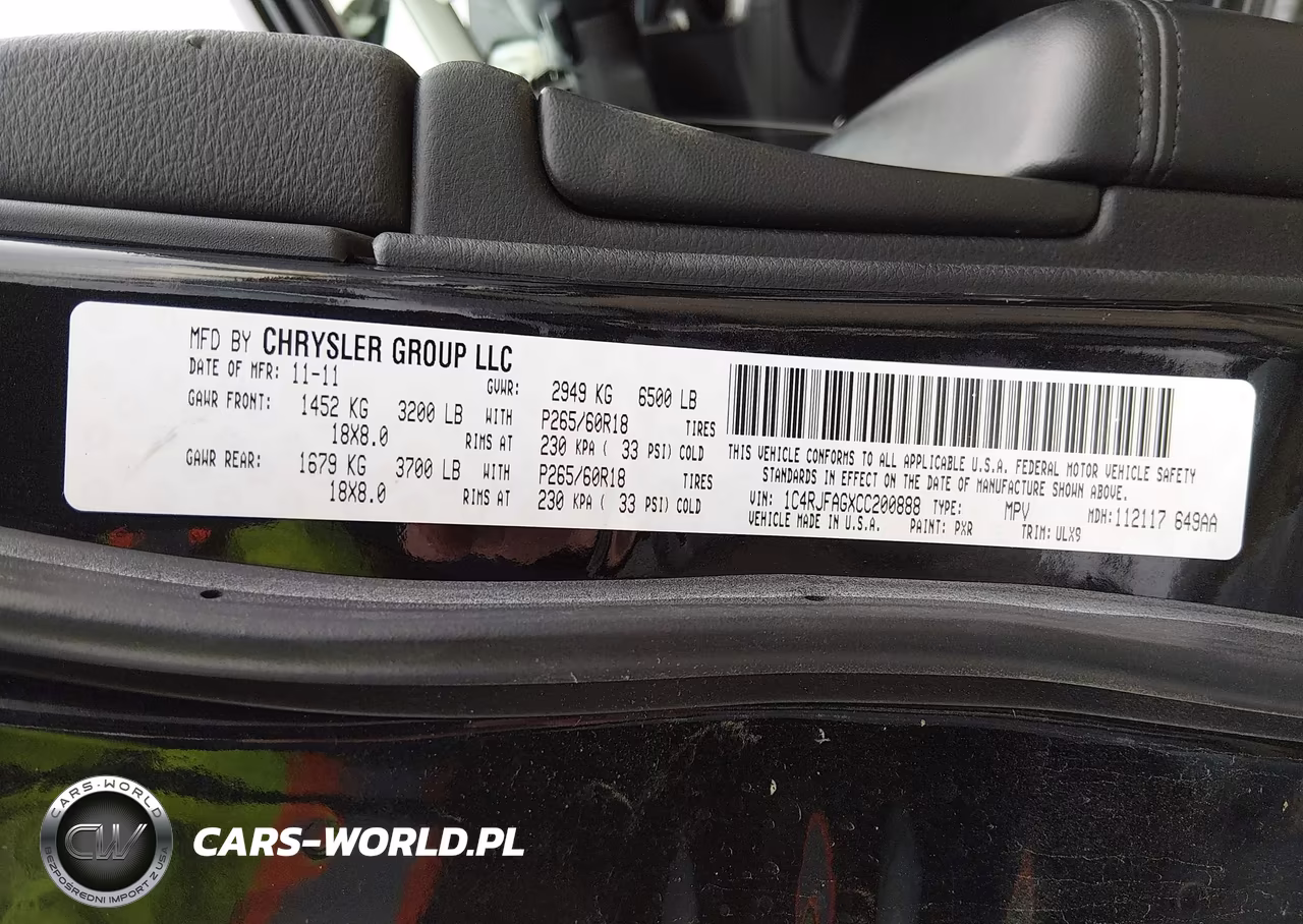 2012 Jeep Grand Cherokee Laredo VIN:1C4RJFAGXCC200888 - 9