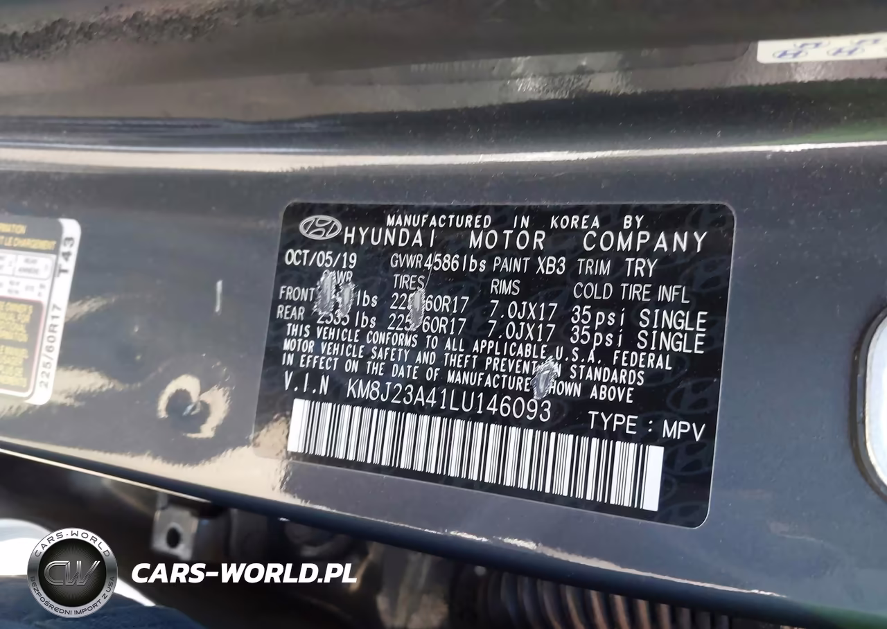 2020 Hyundai Tucson Se VIN:KM8J23A41LU146093 - 9