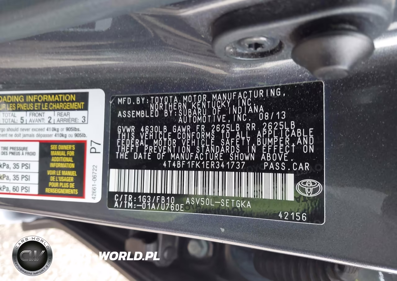 2014 Toyota Camry Xle VIN:4T4BF1FK1ER341737 - 9
