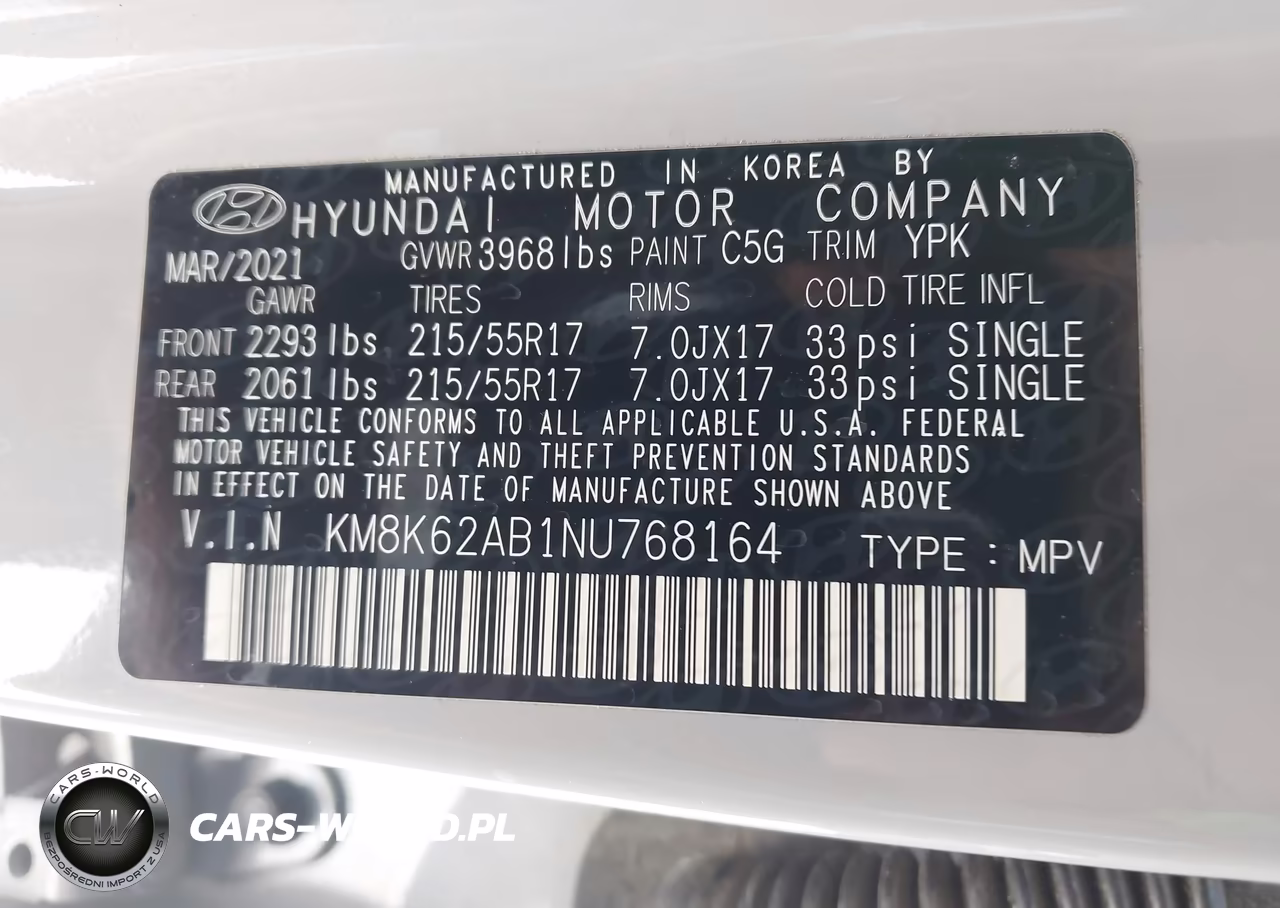 2022 Hyundai Kona Sel VIN:KM8K62AB1NU768164 - 9