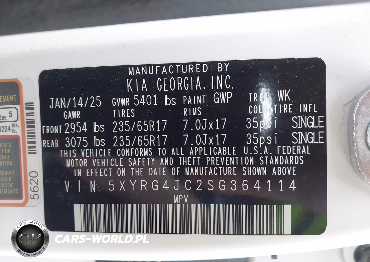2025 Kia Sorento Lx VIN:5XYRG4JC2SG364114 - 9