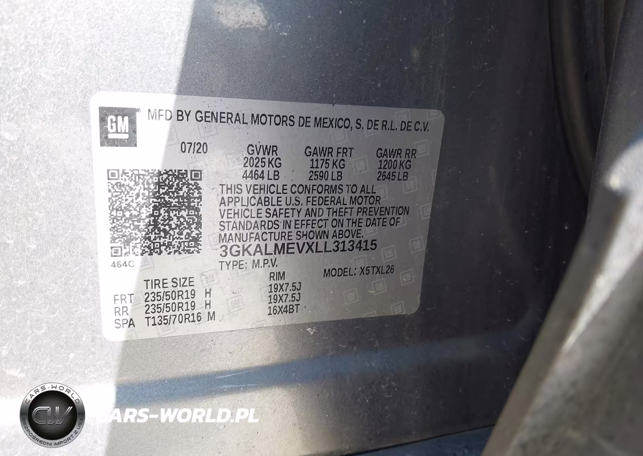 2020 GMC Terrain Fwd Sle VIN:3GKALMEVXLL313415 - 9