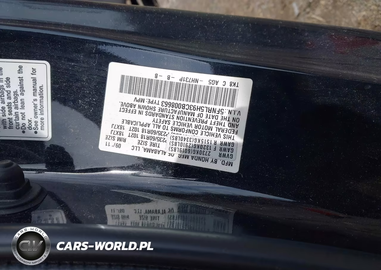 2012 Honda Odyssey Touring-Touring Elite VIN:5FNRL5H93CB008663 - 9