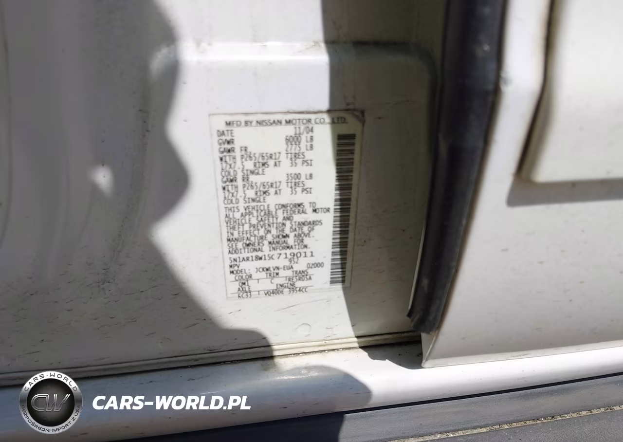 2005 Nissan Pathfinder Le VIN:5N1AR18W15C719011 - 9