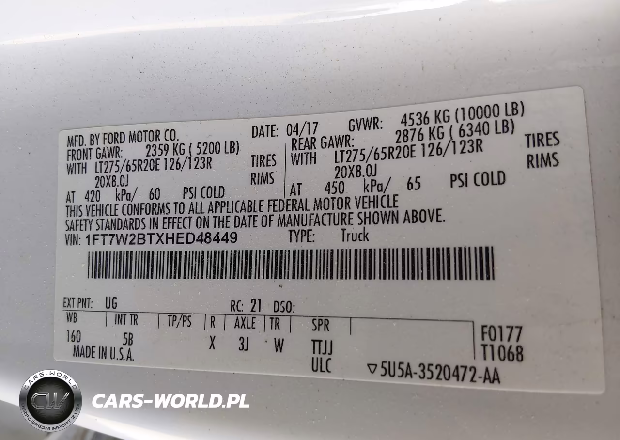 2017 Ford F-250 Lariat VIN:1FT7W2BTXHED48449 - 9