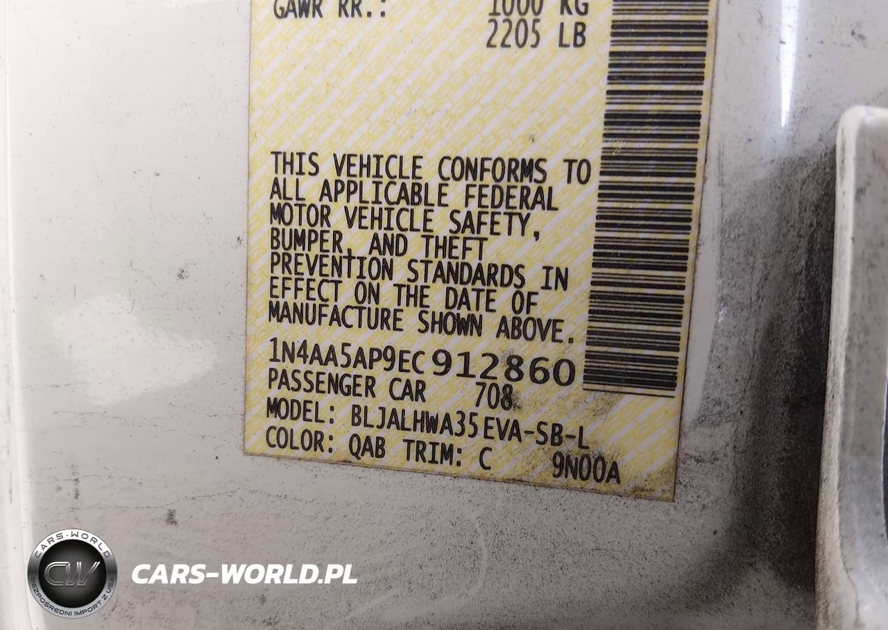 2014 Nissan Maxima 3.5 Sv VIN:1N4AA5AP9EC912860 - 9