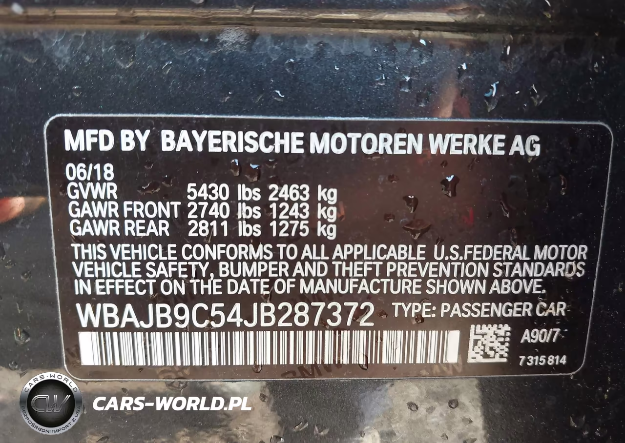 2018 BMW M550I xDrive VIN:WBAJB9C54JB287372 - 9