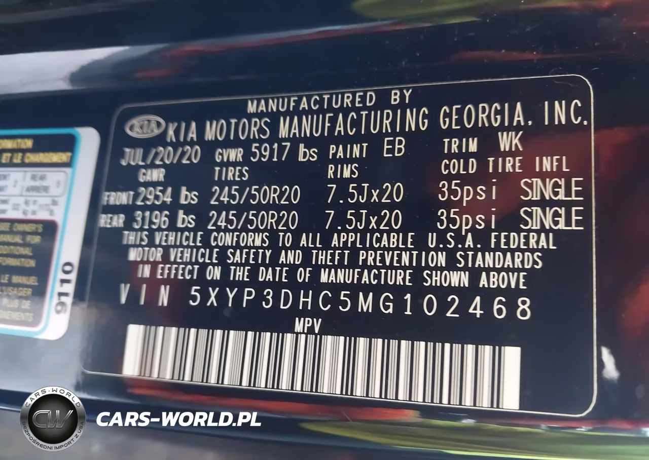 2021 Kia Telluride Ex VIN:5XYP3DHC5MG102468 - 9