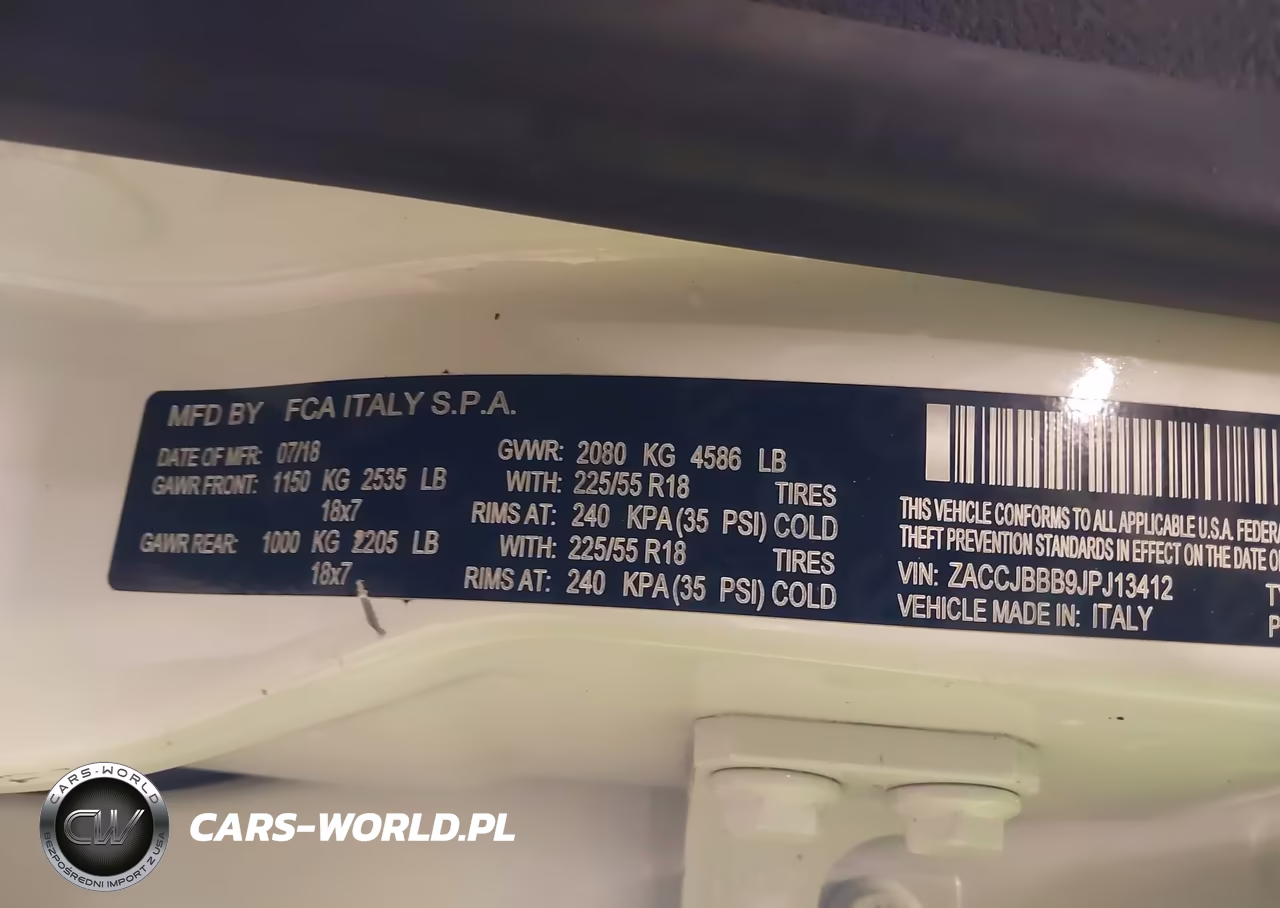 2018 Jeep Renegade Altitude 4X4 VIN:ZACCJBBB9JPJ13412 - 9