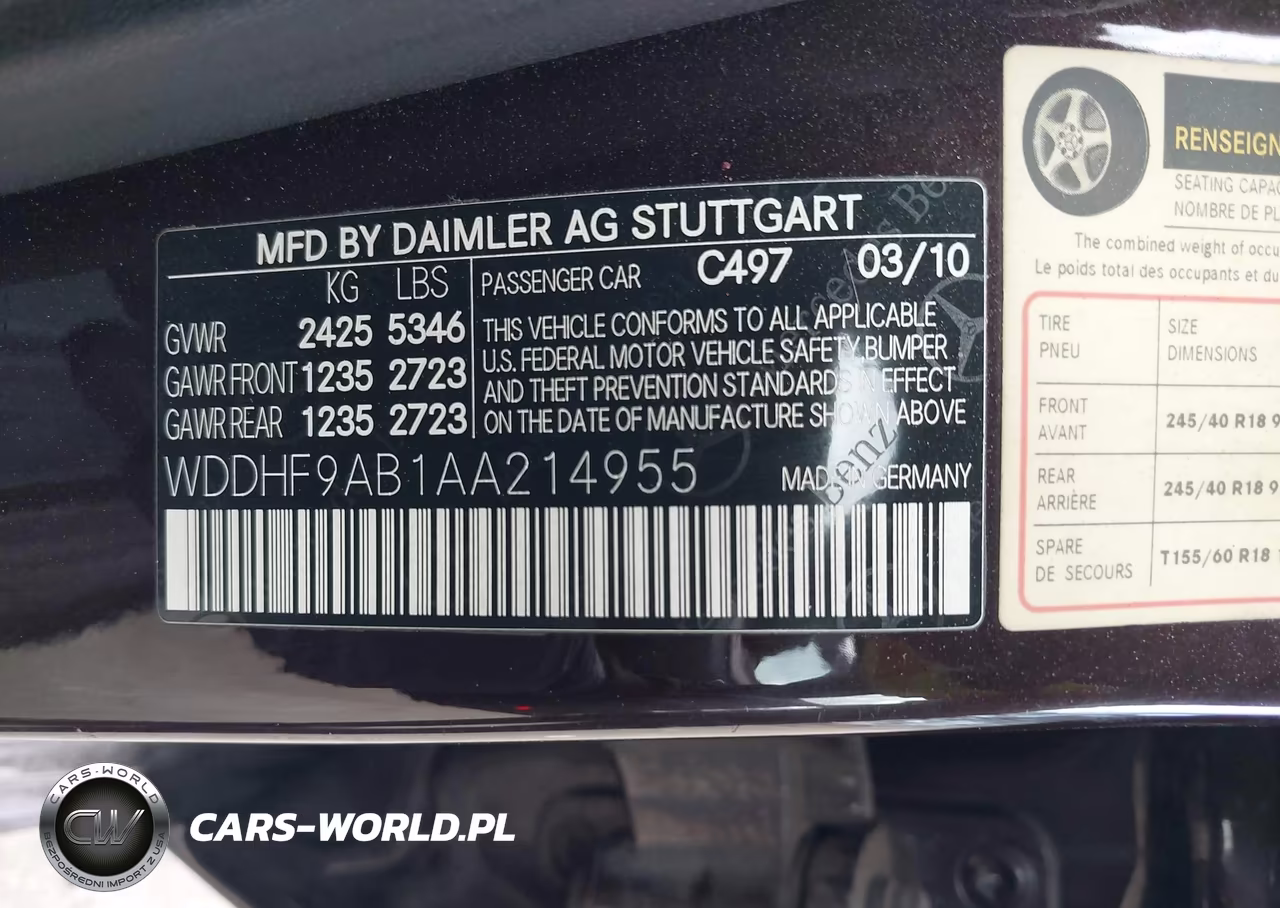 2010 Mercedes-Benz E 550 4Matic VIN:WDDHF9AB1AA214955 - 9