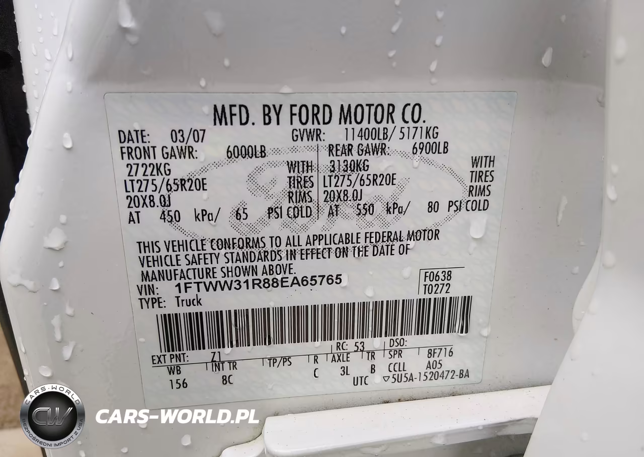 2008 Ford F-350 Fx4-Harley-Davidson-King Ranch-Lariat-Xl-Xlt VIN:1FTWW31R88EA65765 - 8