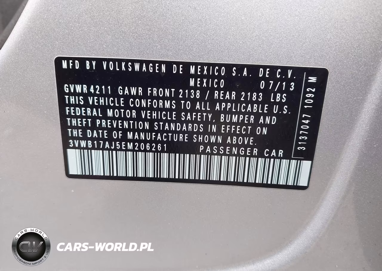 2014 Volkswagen Jetta 1.8T Se VIN:3VWB17AJ5EM206261 - 9