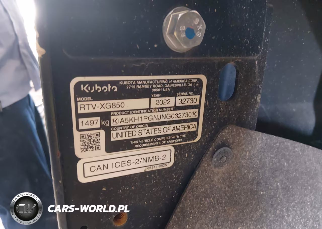 2022 Kubota All Terrain VIN:A5KH1PGNJNG032730 - 9