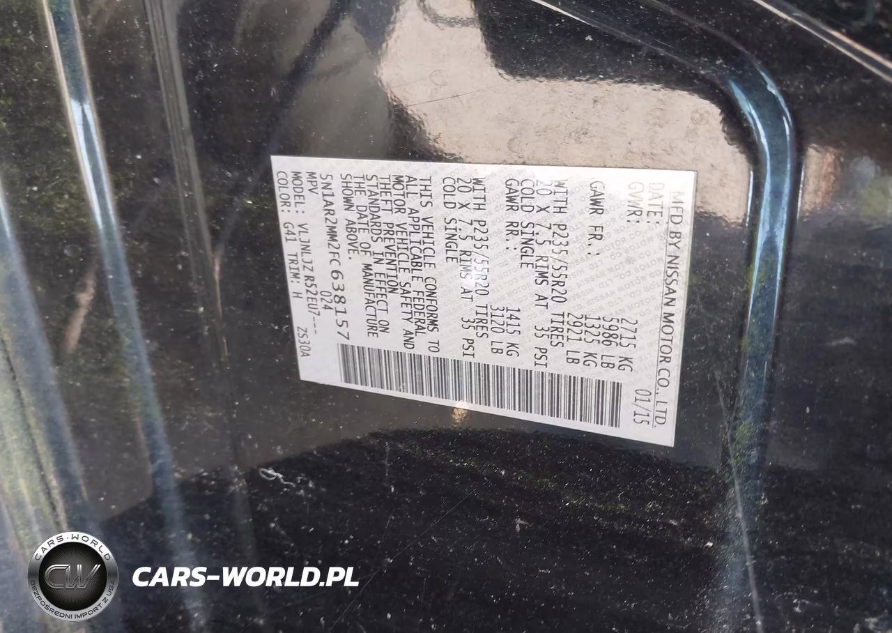2015 Nissan Pathfinder Platinum VIN:5N1AR2MM2FC638157 - 9