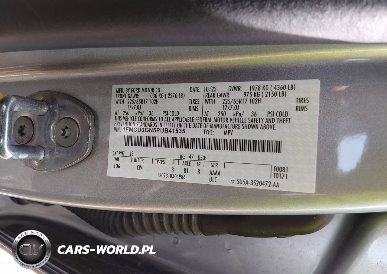 2023 Ford Escape Active VIN:1FMCU0GN5PUB41535 - 9
