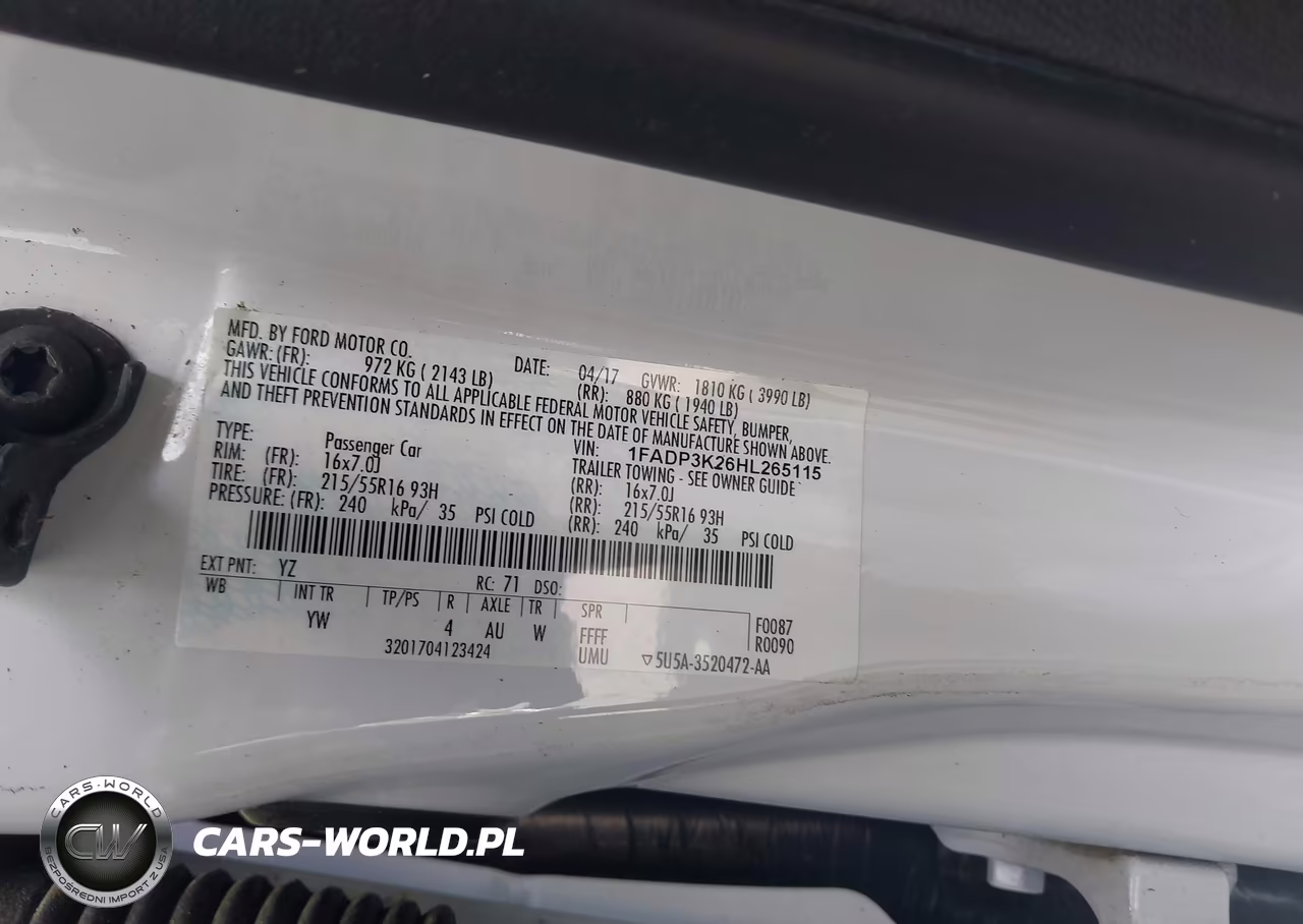 2017 Ford Focus Se VIN:1FADP3K26HL265115 - 9