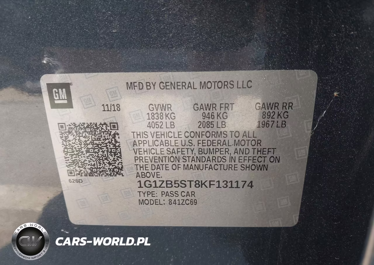 2019 Chevrolet Malibu 1Ls VIN:1G1ZB5ST8KF131174 - 9