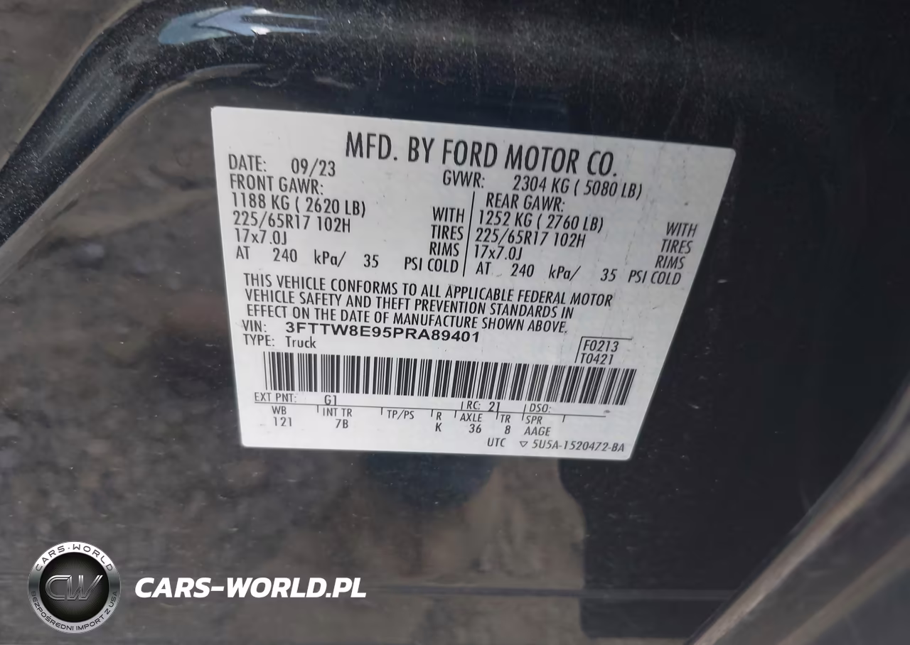 2023 Ford Maverick Xlt VIN:3FTTW8E95PRA89401 - 9