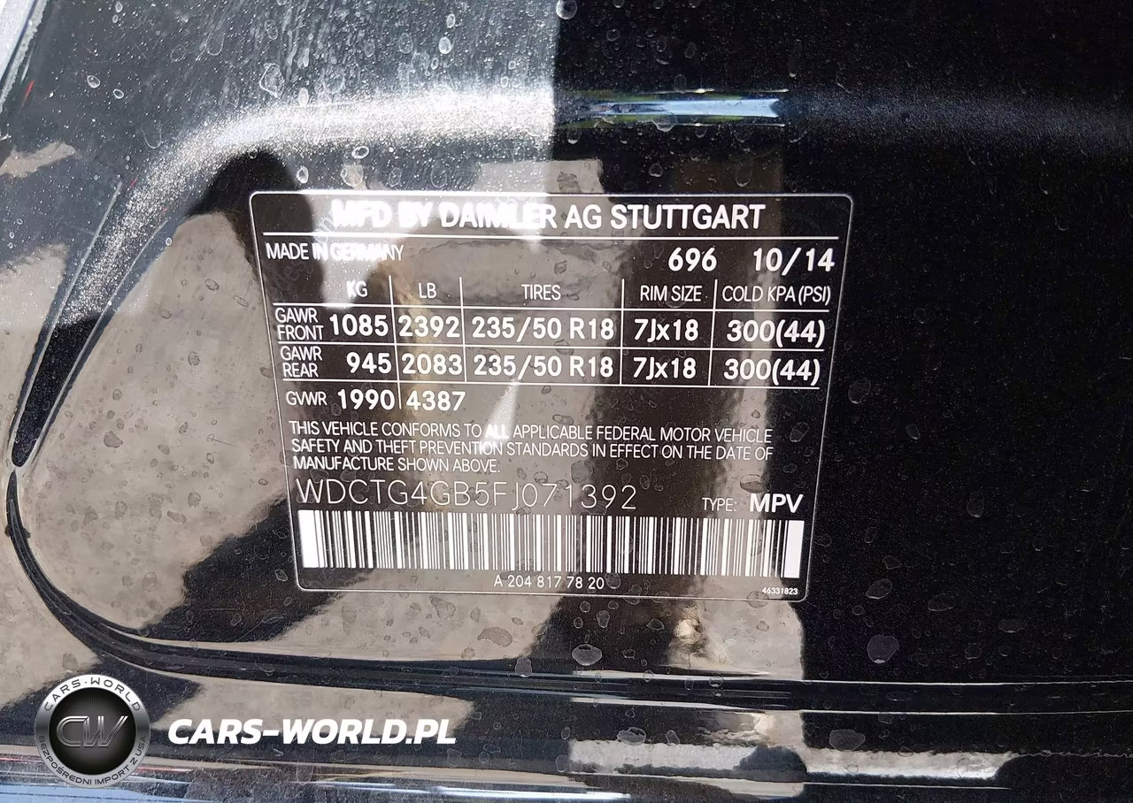 2015 Mercedes-Benz Gla 250 4Matic VIN:WDCTG4GB5FJ071392 - 9