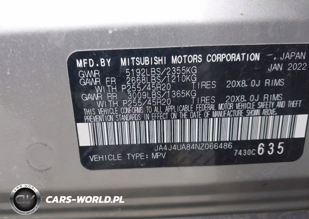 2022 Mitsubishi Outlander Black Edition S-Awc-Se 2.5 S-Awc-Se Launch Edition S-Awc VIN:JA4J4UA84NZ066486 - 9