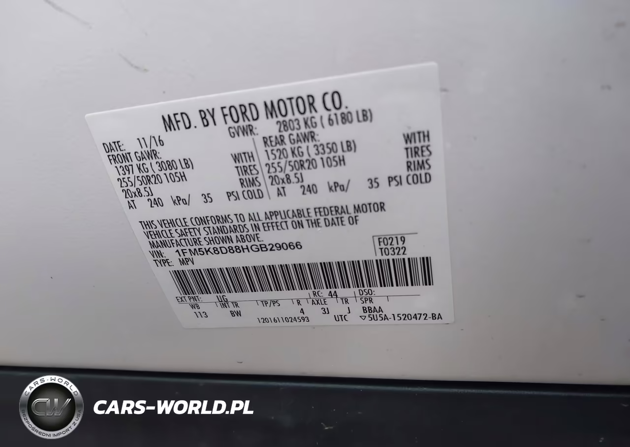 2017 Ford Explorer Xlt VIN:1FM5K8D88HGB29066 - 9
