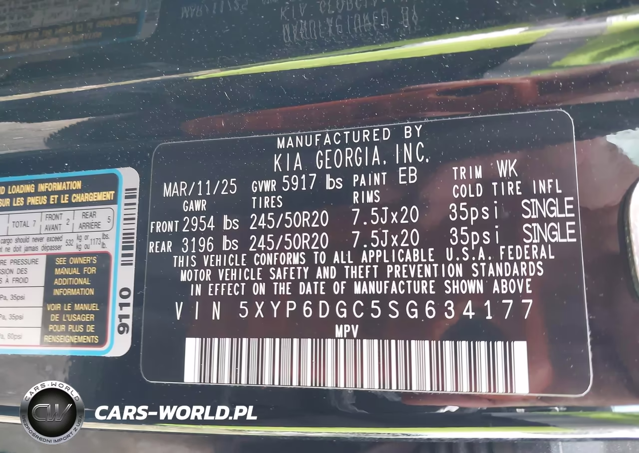 2025 Kia Telluride S VIN:5XYP6DGC5SG634177 - 9