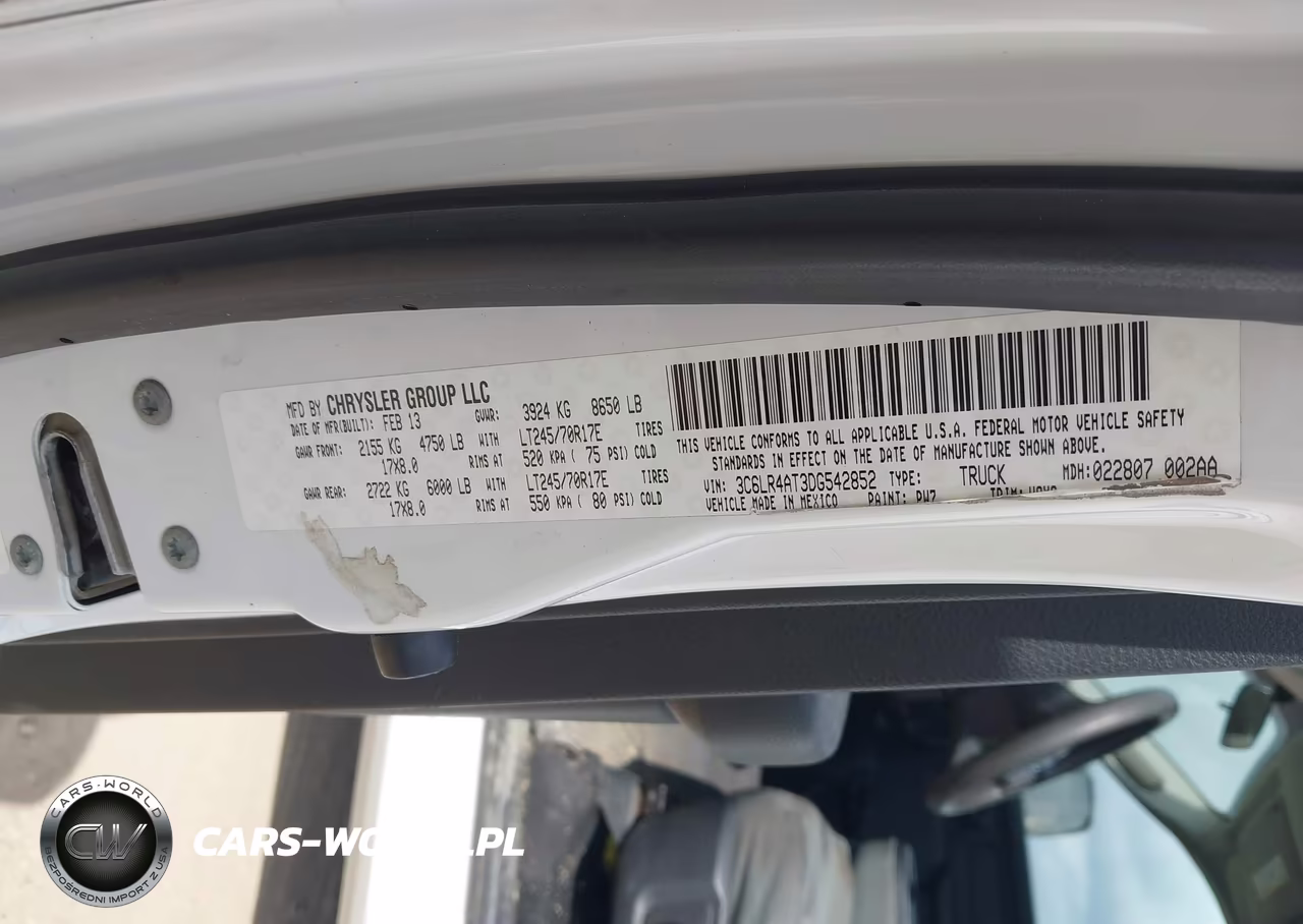 2013 Ram 2500 Tradesman VIN:3C6LR4AT3DG542852 - 9