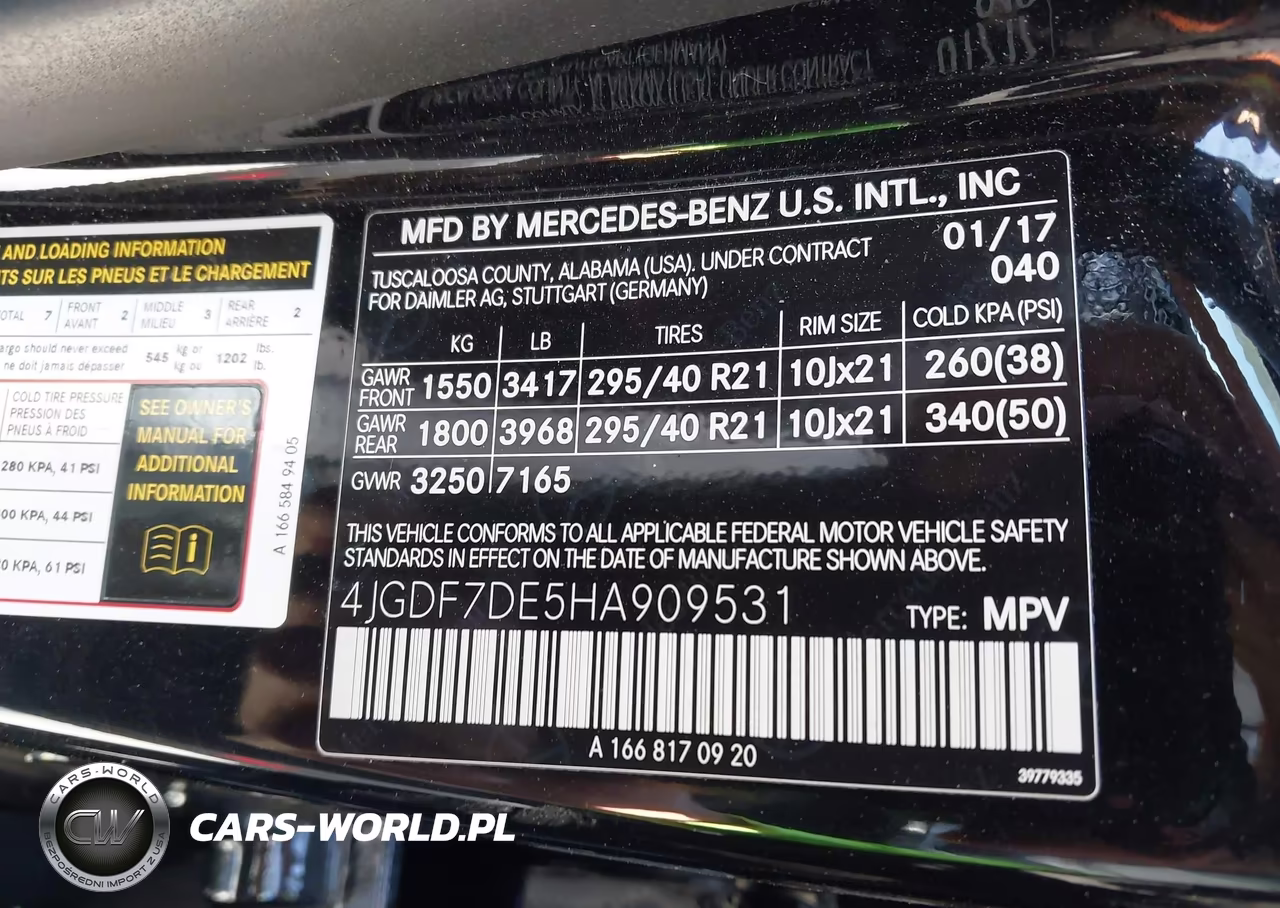 2017 Mercedes-Benz Gls 550 4Matic VIN:4JGDF7DE5HA909531 - 9