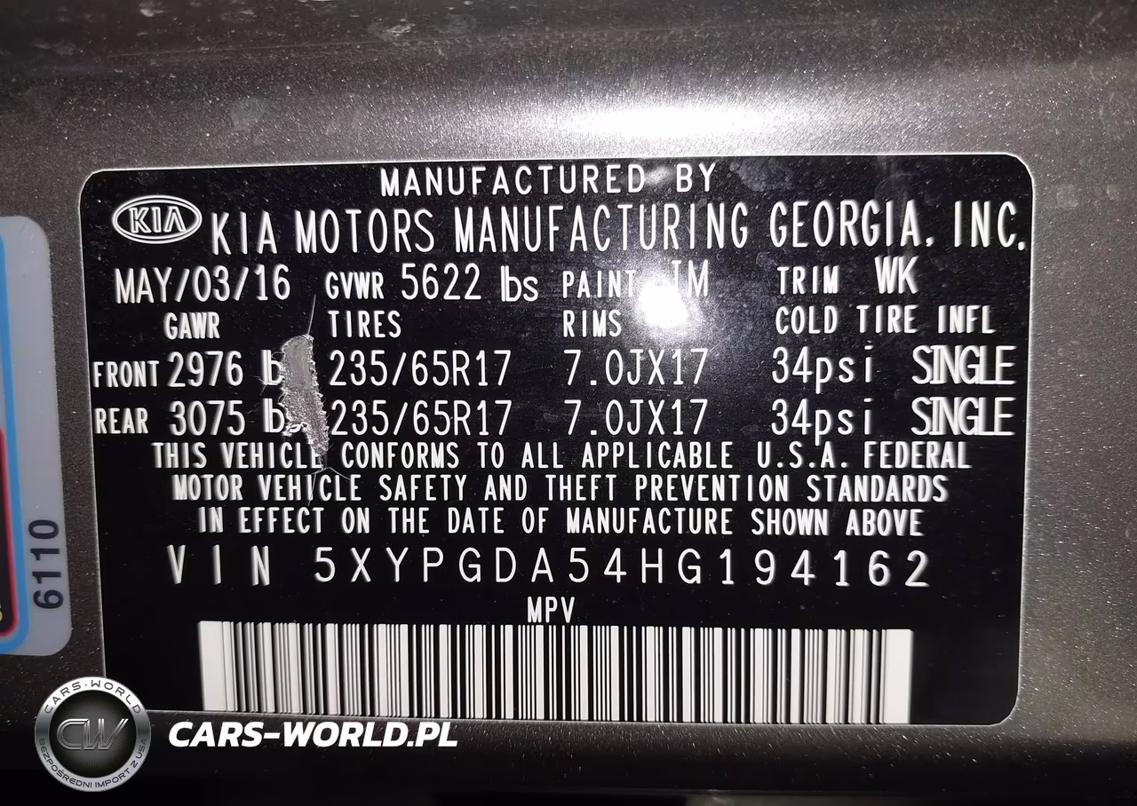 2017 Kia Sorento 3.3L Lx VIN:5XYPGDA54HG194162 - 9